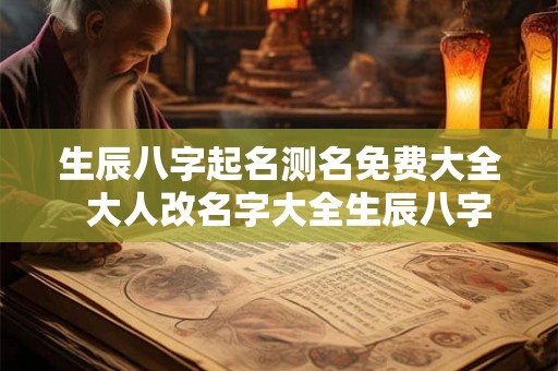 生辰八字起名测名免费大全 大人改名字大全生辰八字免费 生辰八字起名测名免费大全 大人改名字大全生辰八字免费