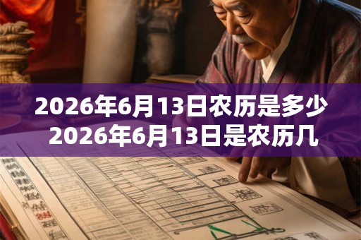 2026年6月13日农历是多少 2026年6月13日是农历几月几日