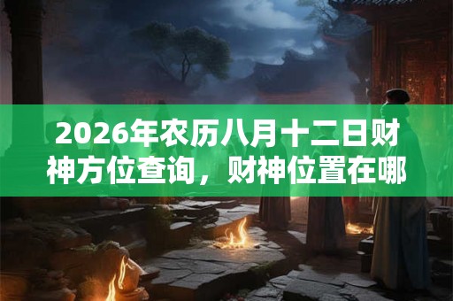 2026年农历八月十二日财神方位查询，财神位置在哪儿