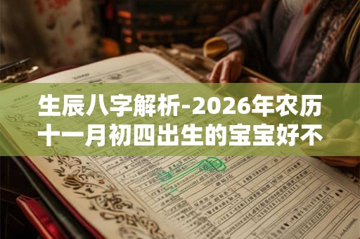 生辰八字解析-2026年农历十一月初四出生的宝宝好不好