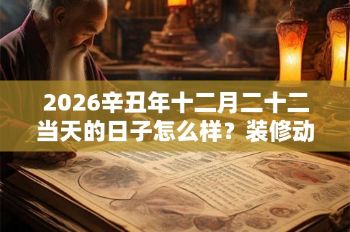 2026辛丑年十二月二十二当天的日子怎么样？装修动土好不好？