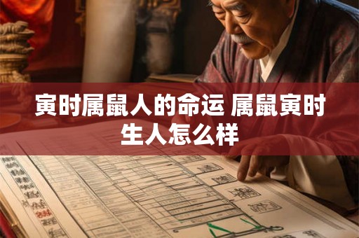 寅时属鼠人的命运 属鼠寅时生人怎么样