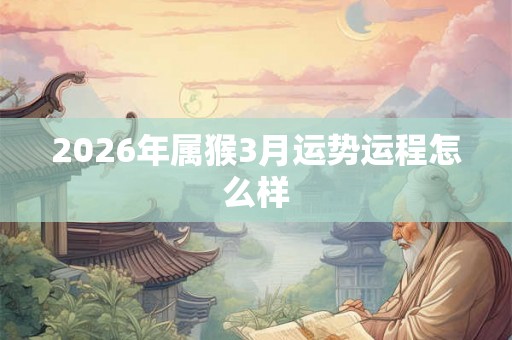 2026年属猴3月运势运程怎么样