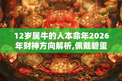 12岁属牛的人本命年2026年财神方向解析,佩戴碧玺避免财富流失