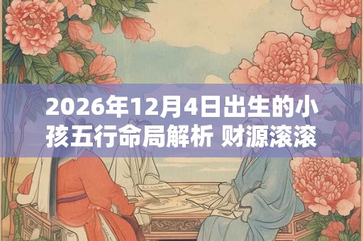 2026年12月4日出生的小孩五行命局解析 财源滚滚招财进宝 2026年12月4日出生的小孩五行命局解析 财源滚滚招财进宝