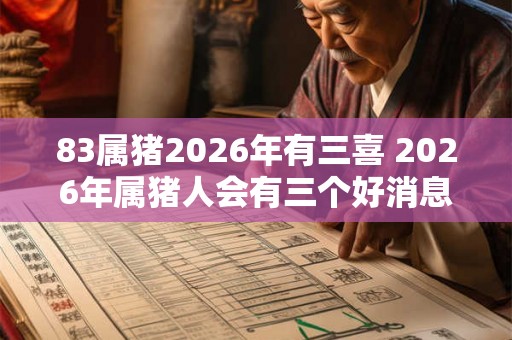 83属猪2026年有三喜 2026年属猪人会有三个好消息吗