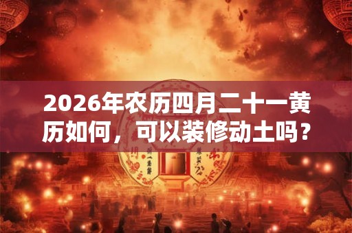2026年农历四月二十一黄历如何，可以装修动土吗？