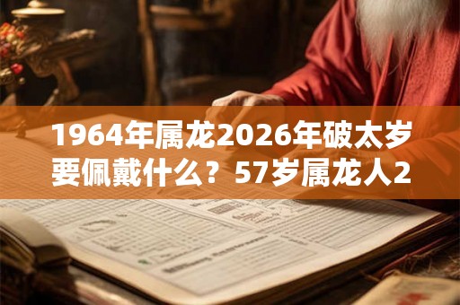 1964年属龙2026年破太岁要佩戴什么？57岁属龙人2026年犯太岁命运如何？