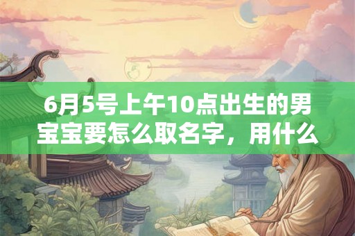 6月5号上午10点出生的男宝宝要怎么取名字，用什么字好