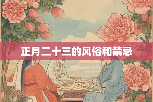 正月二十三的风俗和禁忌