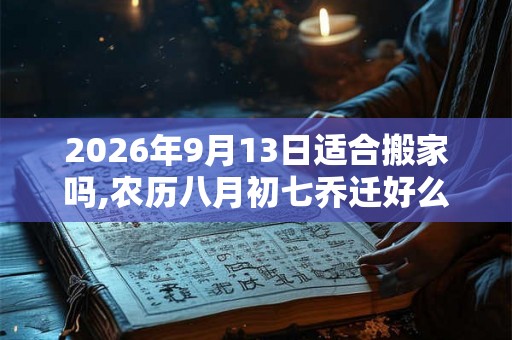 2026年9月13日适合搬家吗,农历八月初七乔迁好么