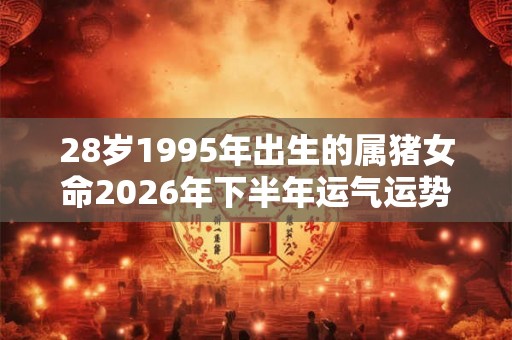 28岁1995年出生的属猪女命2026年下半年运气运势
