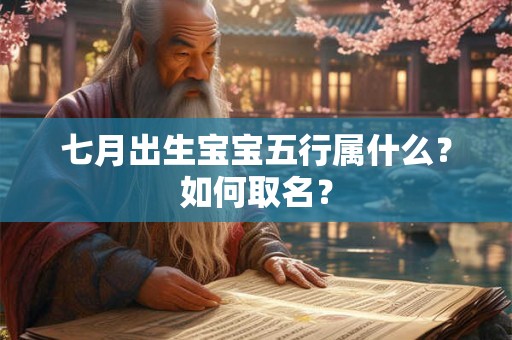 七月出生宝宝五行属什么？如何取名？