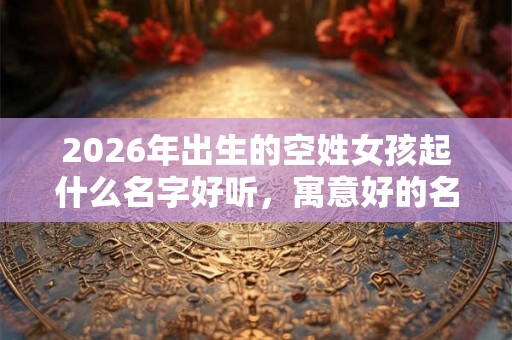 2026年出生的空姓女孩起什么名字好听,寓意好的名字有哪些 2026年出生的空姓女孩起什么名字好听,寓意好的名字有哪些