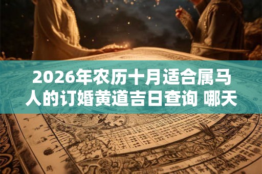 2026年农历十月适合属马人的订婚黄道吉日查询 哪天定亲百年好合