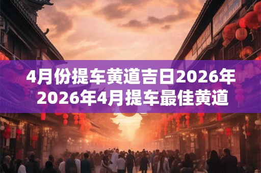 4月份提车黄道吉日2026年 2026年4月提车最佳黄道日