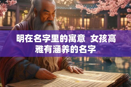明在名字里的寓意  女孩高雅有涵养的名字