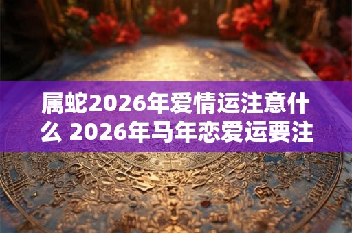 属蛇2026年爱情运注意什么 2026年马年恋爱运要注意什么