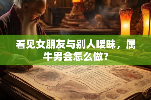 看见女朋友与别人暧昧，属牛男会怎么做？