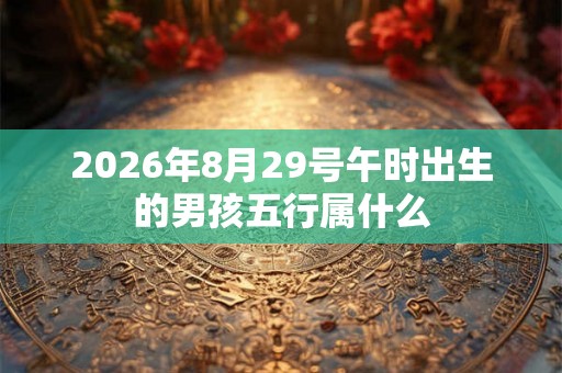 2026年8月29号午时出生的男孩五行属什么
