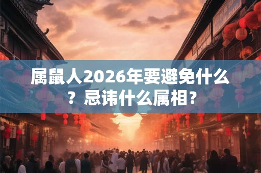 属鼠人2026年要避免什么？忌讳什么属相？