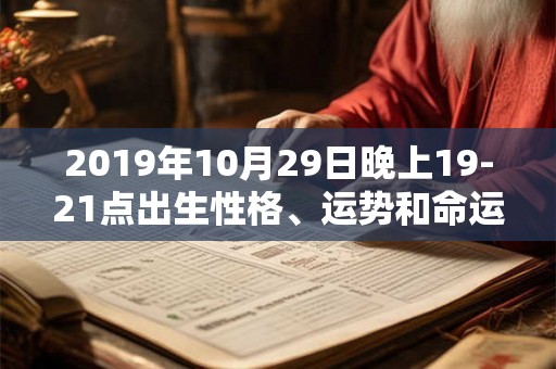 2019年10月29日晚上19-21点出生性格、运势和命运