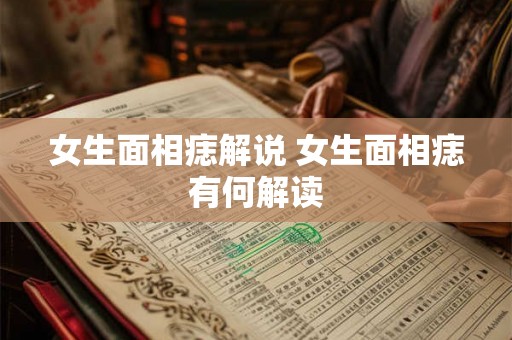 女生面相痣解说 女生面相痣有何解读