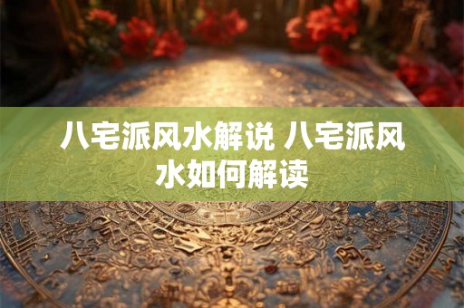 八宅派风水解说 八宅派风水如何解读