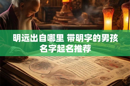 明远出自哪里 带明字的男孩名字起名推荐