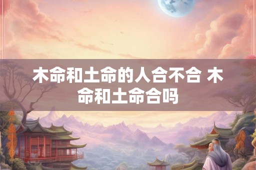 木命和土命的人合不合 木命和土命合吗