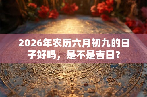 2026年农历六月初九的日子好吗，是不是吉日？