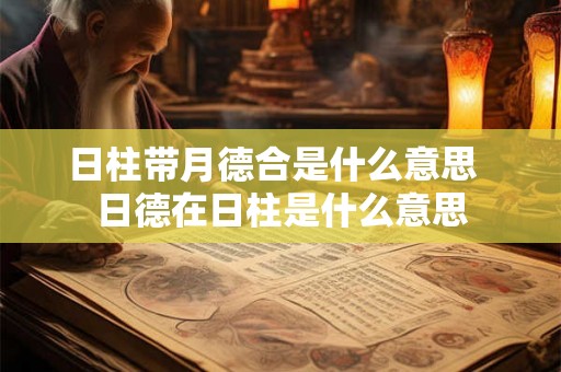 日柱带月德合是什么意思 日德在日柱是什么意思 日柱带月德合是什么意思 日德在日柱是什么意思