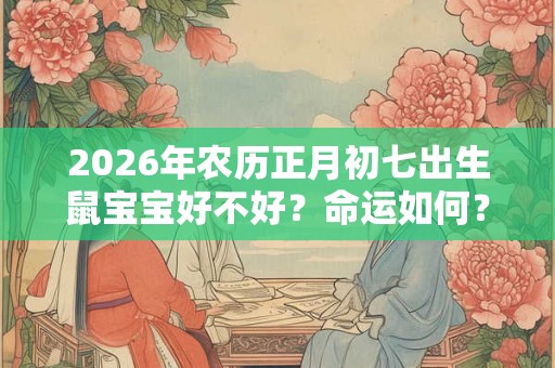 2026年农历正月初七出生鼠宝宝好不好？命运如何？