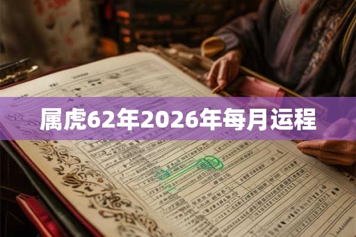 属虎62年2026年每月运程