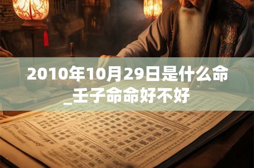 2010年10月29日是什么命_壬子命命好不好