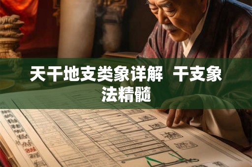 天干地支类象详解  干支象法精髓