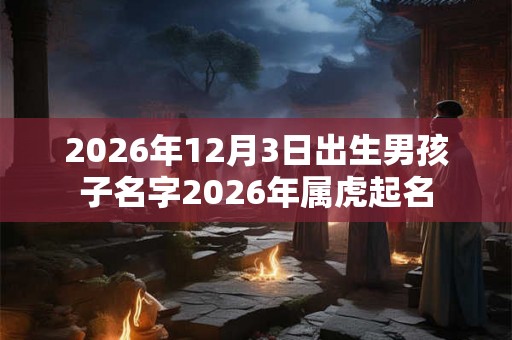 2026年12月3日出生男孩子名字2026年属虎起名