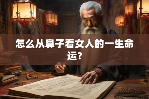怎么从鼻子看女人的一生命运？