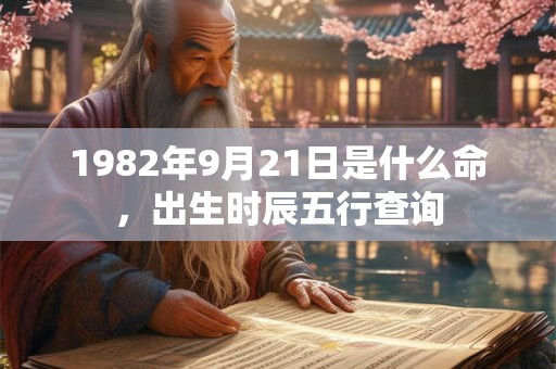 1982年9月21日是什么命，出生时辰五行查询