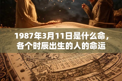 1987年3月11日是什么命，各个时辰出生的人的命运
