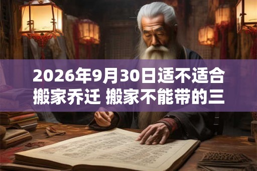2026年9月30日适不适合搬家乔迁 搬家不能带的三样东西
