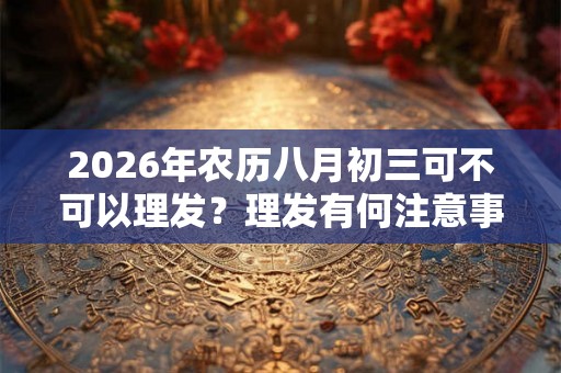 2026年农历八月初三可不可以理发？理发有何注意事项？