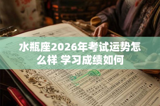 水瓶座2026年考试运势怎么样 学习成绩如何