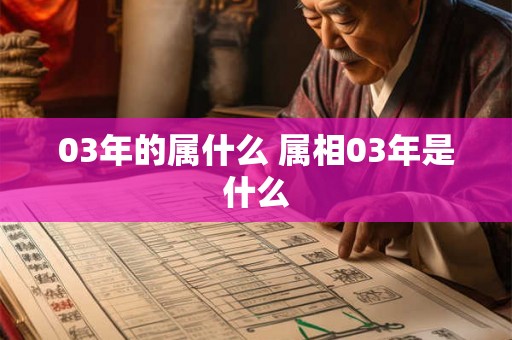 03年的属什么 属相03年是什么