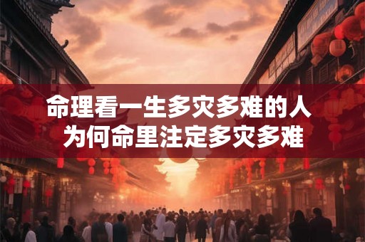命理看一生多灾多难的人 为何命里注定多灾多难