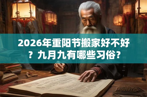 2026年重阳节搬家好不好？九月九有哪些习俗？