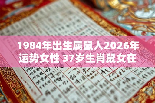 1984年出生属鼠人2026年运势女性 37岁生肖鼠女在2026年运气如何
