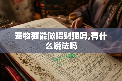 宠物猫能做招财猫吗,有什么说法吗