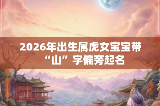 2026年出生属虎女宝宝带“山”字偏旁起名