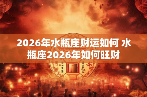2026年水瓶座财运如何 水瓶座2026年如何旺财